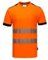 Preview: Vision Warnschutz T-Shirt leuchtorange/schwarz