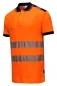 Preview: Vision Warnschutz-Poloshirt leuchtorange/schwarz