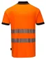 Preview: Vision Warnschutz-Poloshirt leuchtorange/schwarz