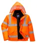 Preview: Warnschutz-Pilotenjacke leuchtorange Kapuze M - XXL