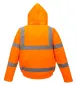 Preview: Warnschutz-Pilotenjacke leuchtorange Kapuze M - XXL