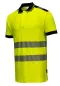 Preview: Vision Warnschutz-Poloshirt leuchtgelb/schwarz