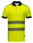 Preview: Vision Warnschutz-Poloshirt leuchtgelb/schwarz