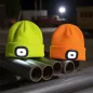 Preview: Beanie USB Wiederaufladbare LED-Kopfleuchte orange