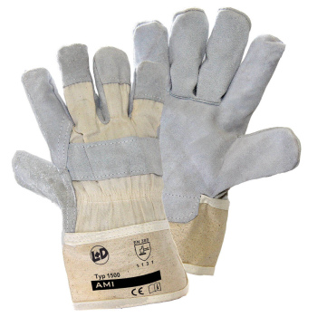 Rindspaltleder-Handschuhe - AMI - 12 Paar