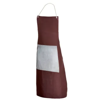 Segeltuchschürze 80 x 100 cm mit Lederbesatz