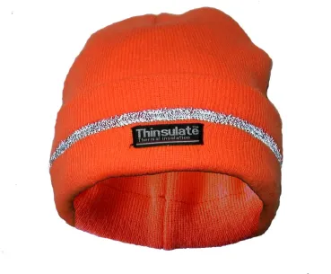 Warnschutz Strickmütze leuchtorange