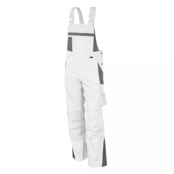 Latzhose Qualitex PRO weiß/grau