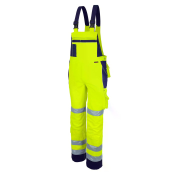 Warnschutz Latzhose Qualitex PRO WS warngelb/marine
