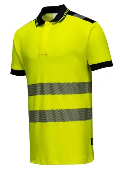 Vision Warnschutz-Poloshirt leuchtgelb/schwarz