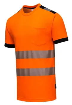 Vision Warnschutz T-Shirt leuchtorange/schwarz