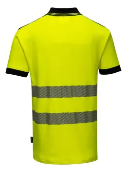 Vision Warnschutz-Poloshirt leuchtgelb/schwarz