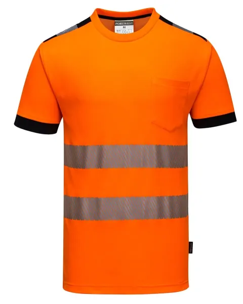 Vision Warnschutz T-Shirt leuchtorange/schwarz