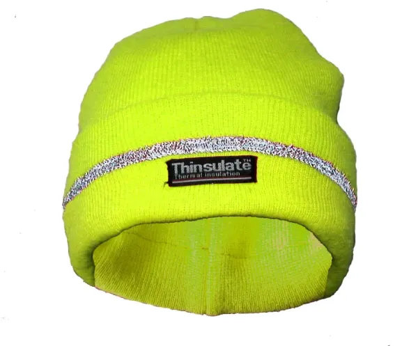 Warnschutz Strickmütze neongelb