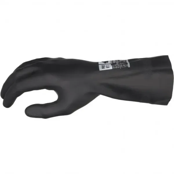 Neopren/Latex Chemikalienschutzhandschuh, 30 cm, schwarz