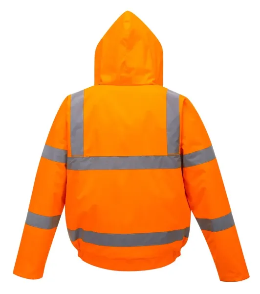Warnschutz-Pilotenjacke leuchtorange Kapuze M - XXL
