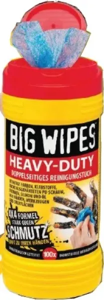 BIG WIPES Heavy-Duty doppelseitige Reinigungstücher 100 Stück