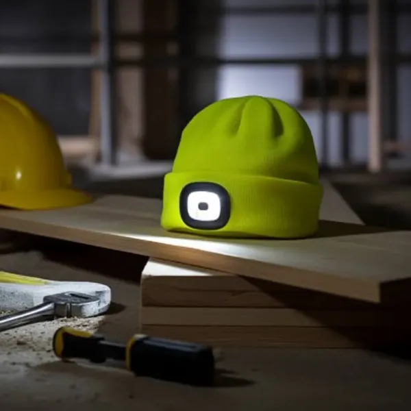 Beanie USB Wiederaufladbare LED-Kopfleuchte Gelb