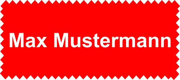 Patchemblem "Nur Text" 1-farbig 1 Zeilen